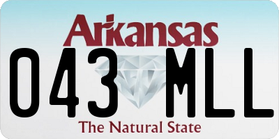 AR license plate 043MLL