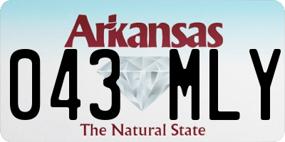AR license plate 043MLY