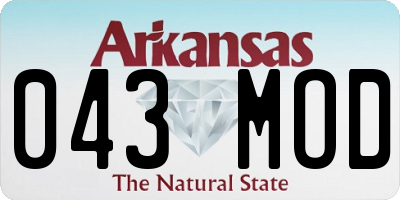 AR license plate 043MOD