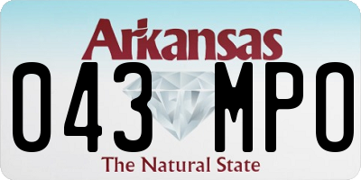 AR license plate 043MPO