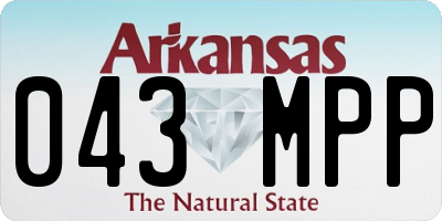 AR license plate 043MPP