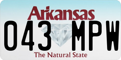 AR license plate 043MPW