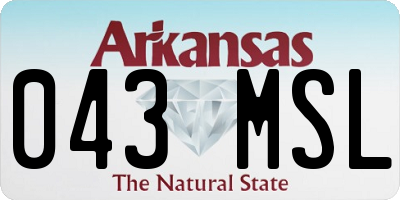 AR license plate 043MSL