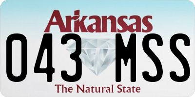 AR license plate 043MSS