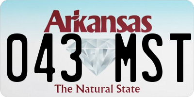 AR license plate 043MST