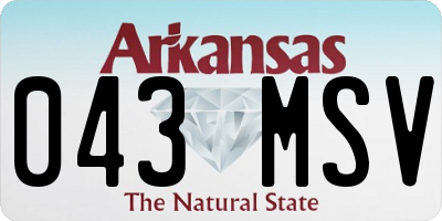 AR license plate 043MSV