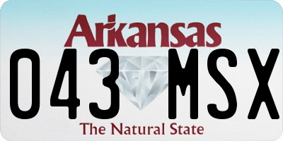 AR license plate 043MSX
