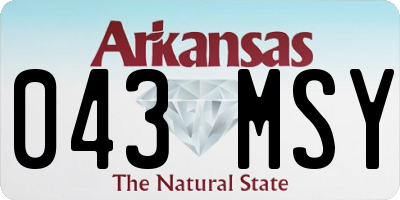 AR license plate 043MSY