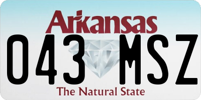 AR license plate 043MSZ