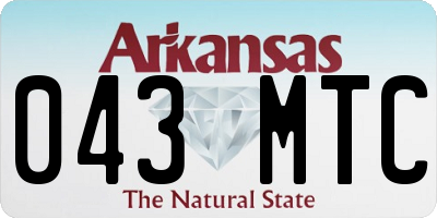 AR license plate 043MTC