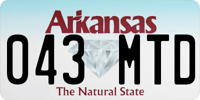 AR license plate 043MTD