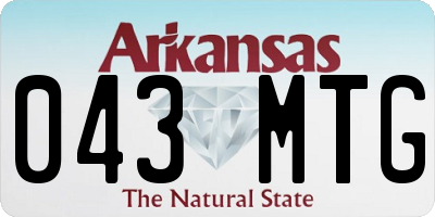 AR license plate 043MTG