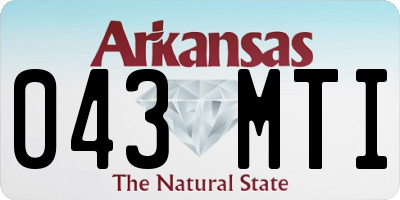 AR license plate 043MTI