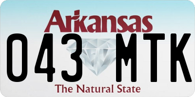 AR license plate 043MTK