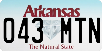 AR license plate 043MTN