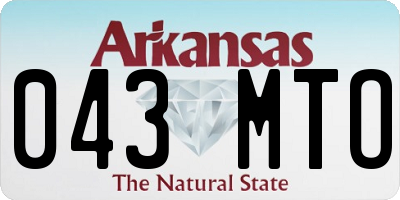 AR license plate 043MTO