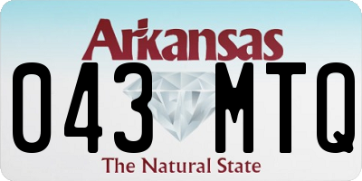 AR license plate 043MTQ