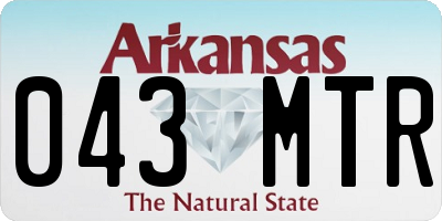 AR license plate 043MTR