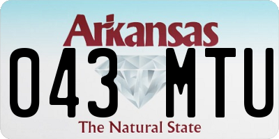 AR license plate 043MTU