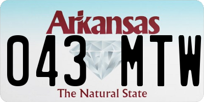AR license plate 043MTW