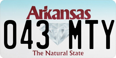 AR license plate 043MTY
