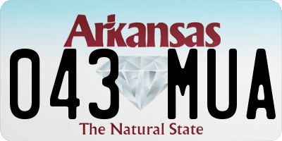 AR license plate 043MUA