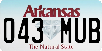 AR license plate 043MUB