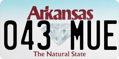 AR license plate 043MUE
