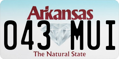 AR license plate 043MUI