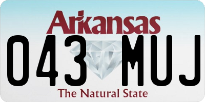 AR license plate 043MUJ