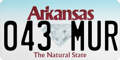 AR license plate 043MUR