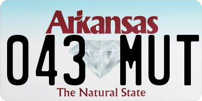 AR license plate 043MUT