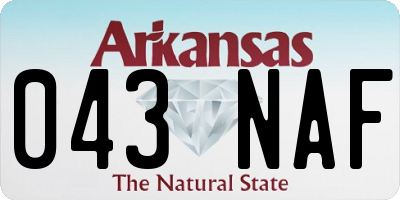 AR license plate 043NAF