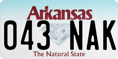 AR license plate 043NAK