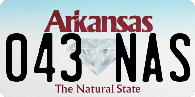 AR license plate 043NAS