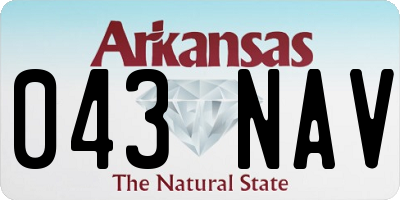 AR license plate 043NAV