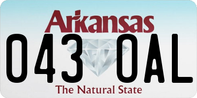 AR license plate 043OAL