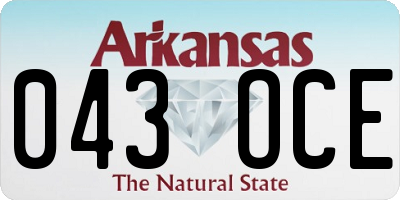 AR license plate 043OCE