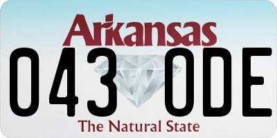 AR license plate 043ODE