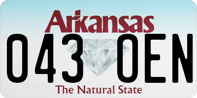 AR license plate 043OEN
