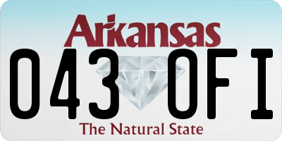 AR license plate 043OFI