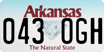 AR license plate 043OGH