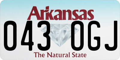 AR license plate 043OGJ