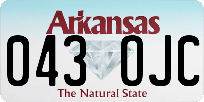 AR license plate 043OJC