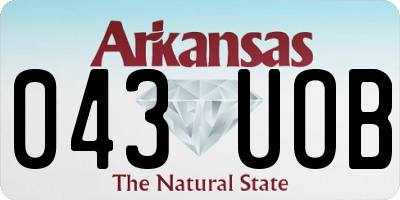 AR license plate 043UOB