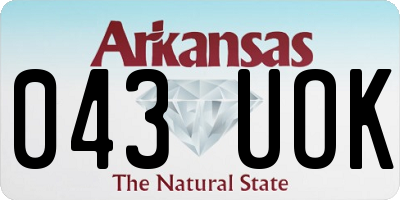 AR license plate 043UOK