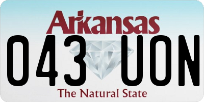 AR license plate 043UON