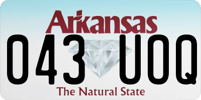 AR license plate 043UOQ