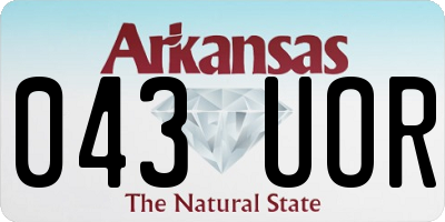 AR license plate 043UOR