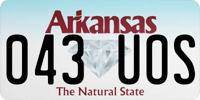 AR license plate 043UOS
